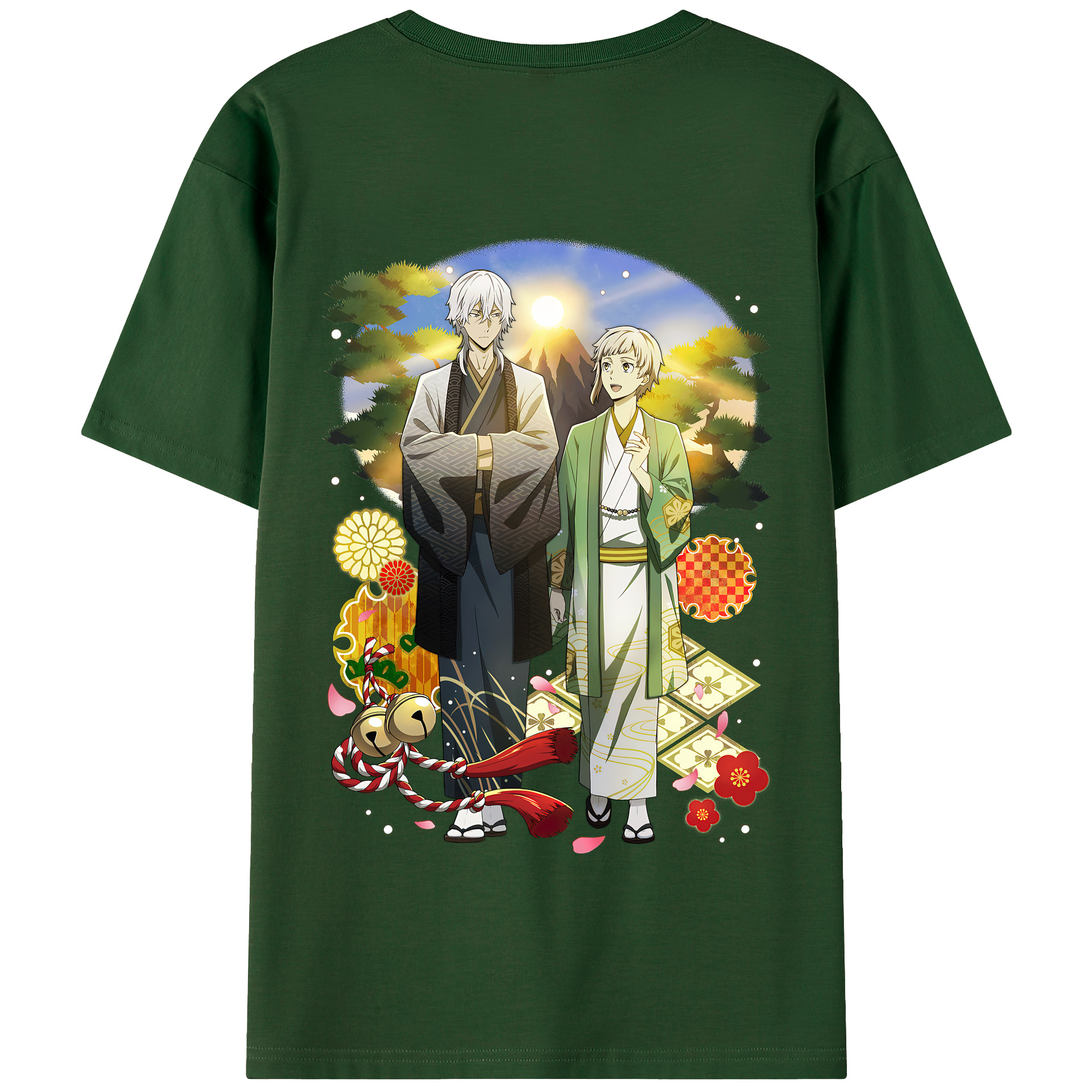 （画像用） 文豪ストレイドッグス Bungo Stray Dogs 綿100％半袖Tシャツ（背面プリント）